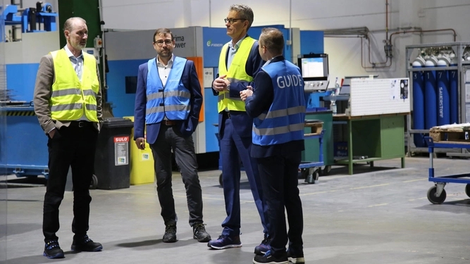 Robert Larsson, CEO, visiting factory in Germany